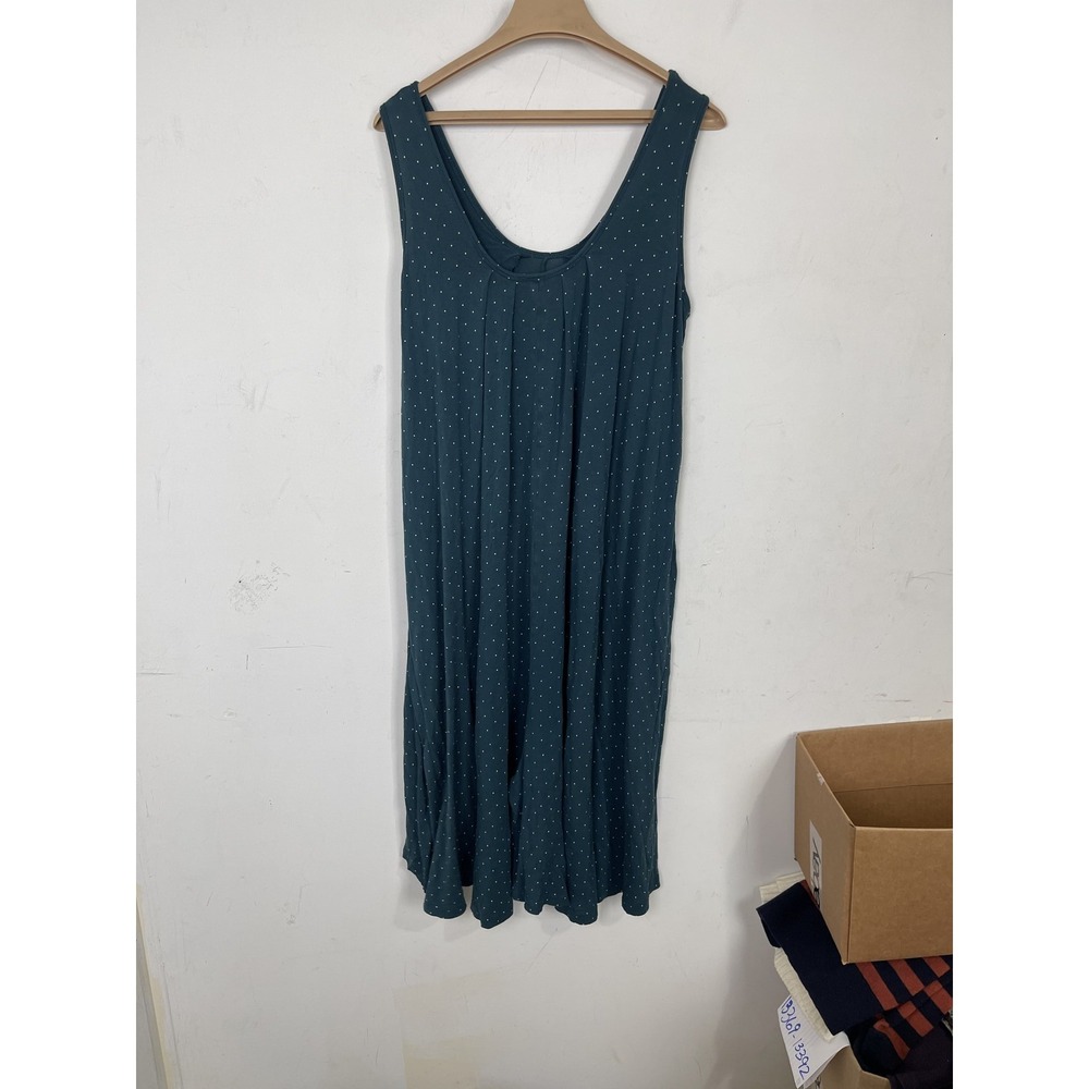 Latched Mama Women's S Teal Polka Dot Sleeveless Maternity‎ Nursing Maxi Dress